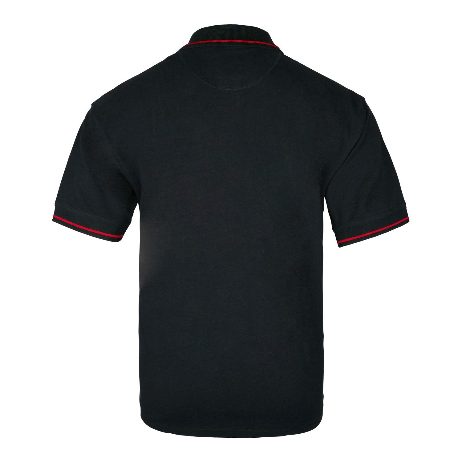 Polo "Kontrast", schwarz/rot, (Herren)