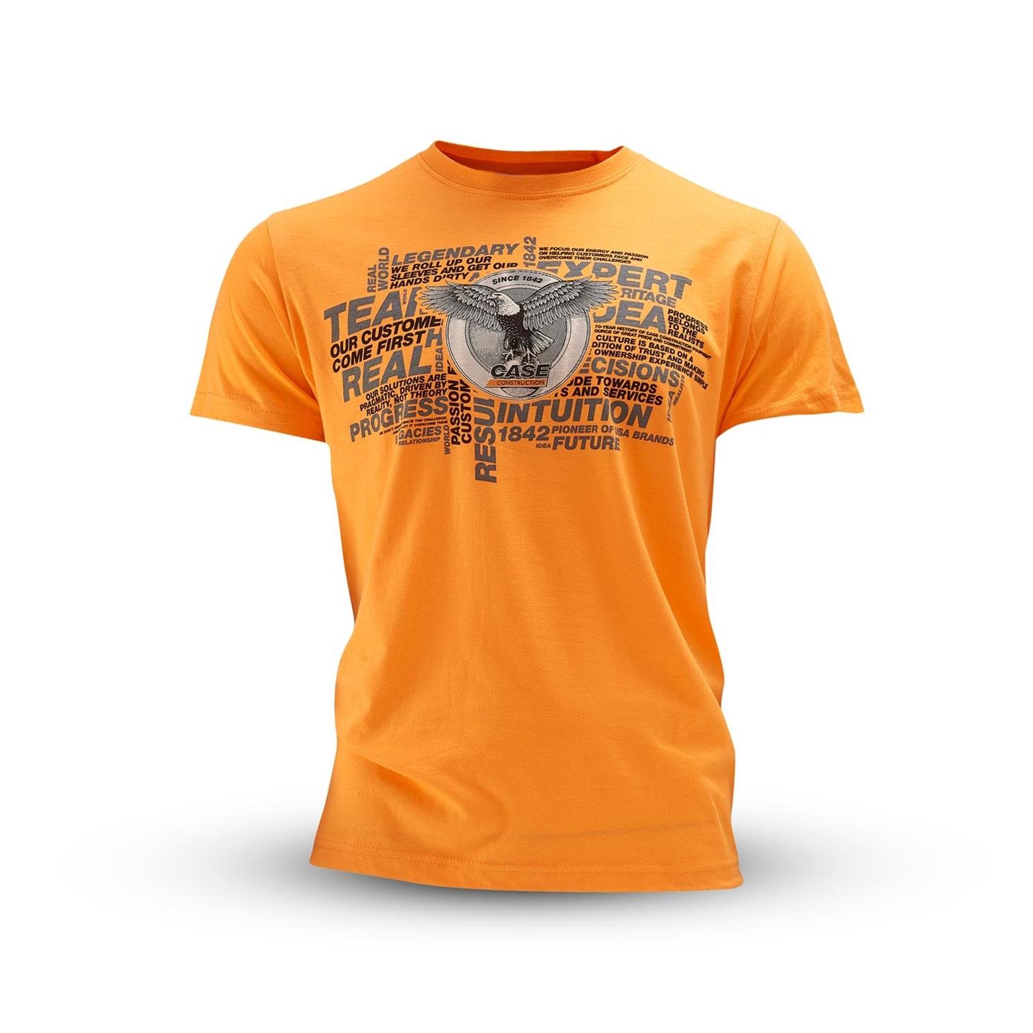 T-Shirt "Wording", orange, (Herren)