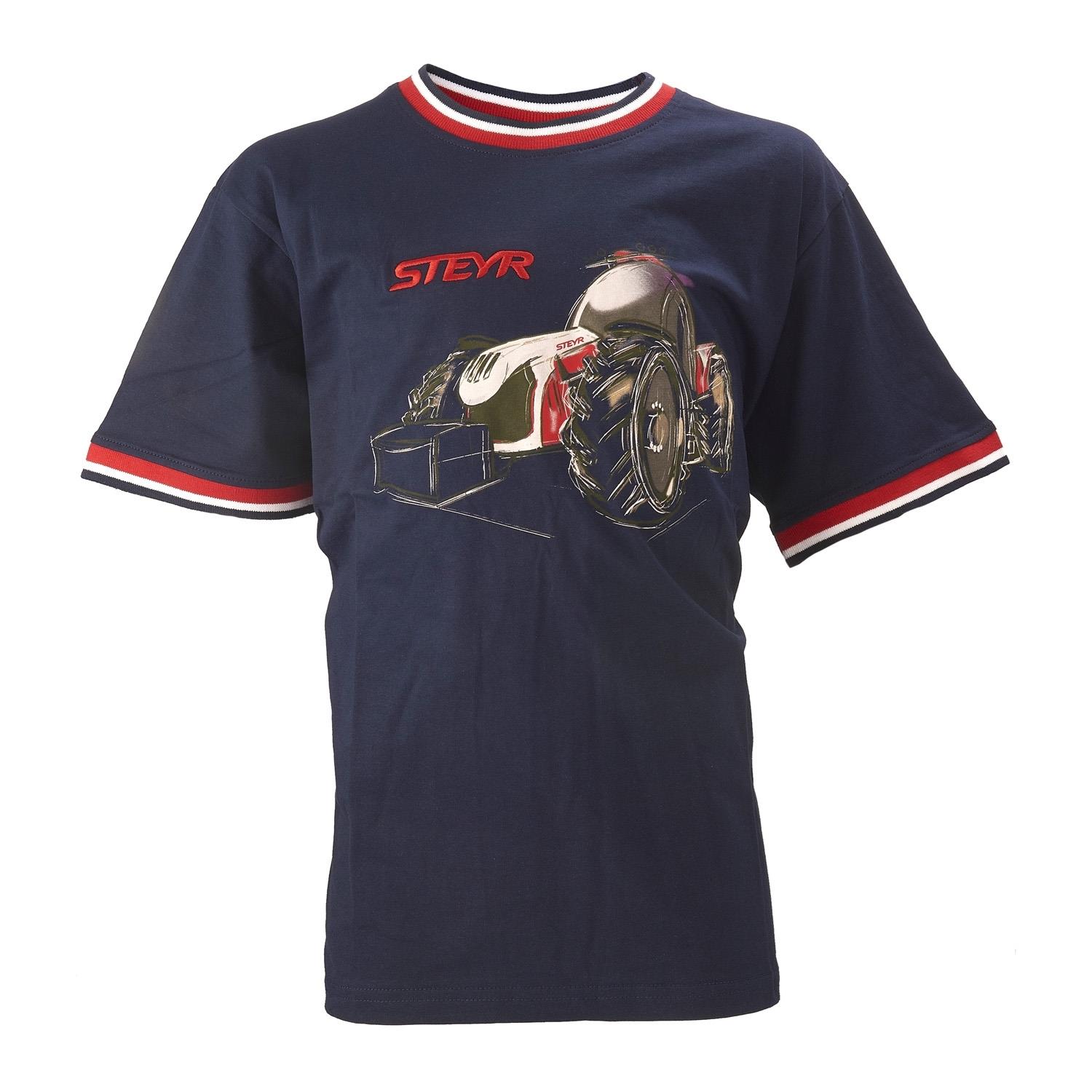 Kinder-T-Shirt, navy/rot/weiss.