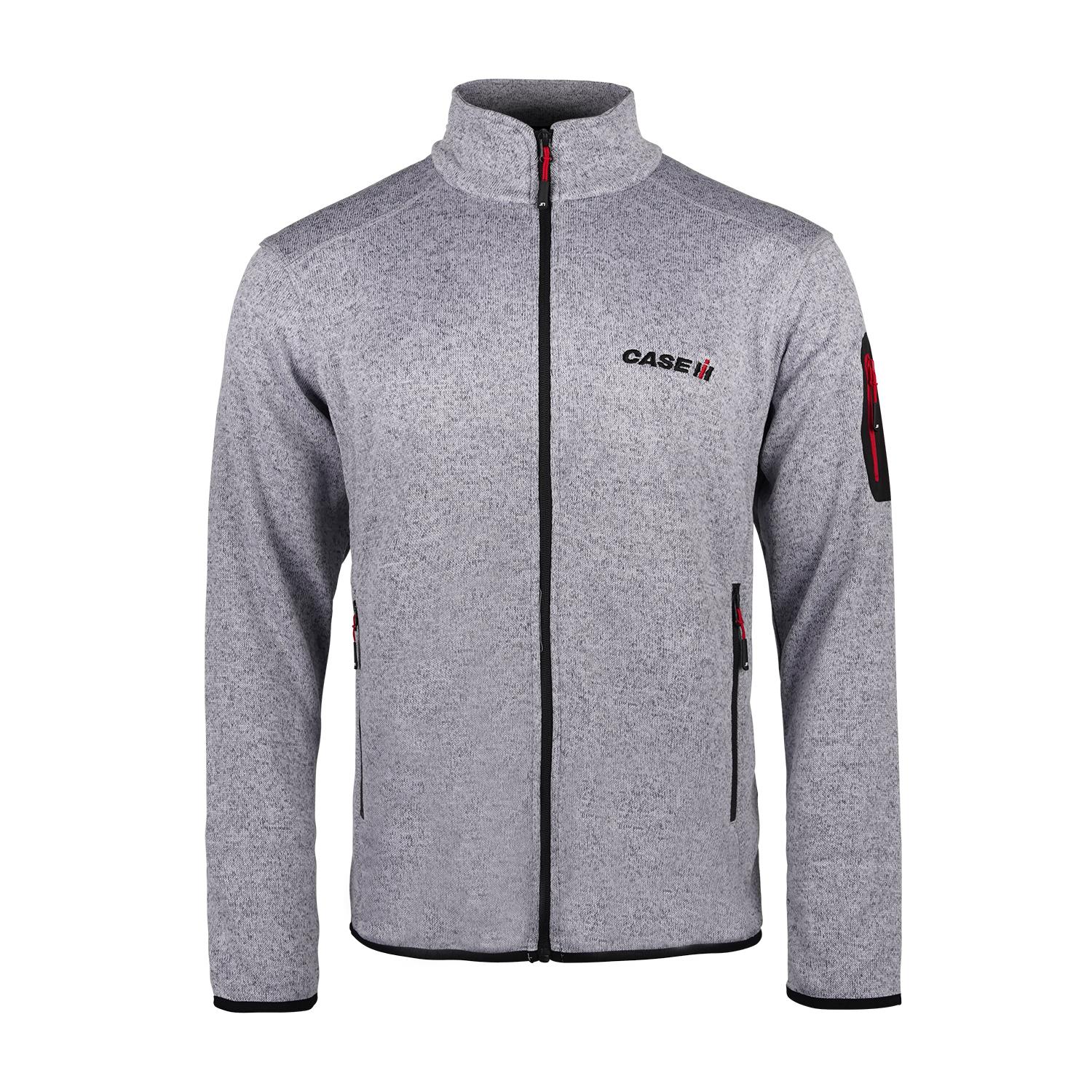 Strick-Fleecejacke, grau, (Herren)