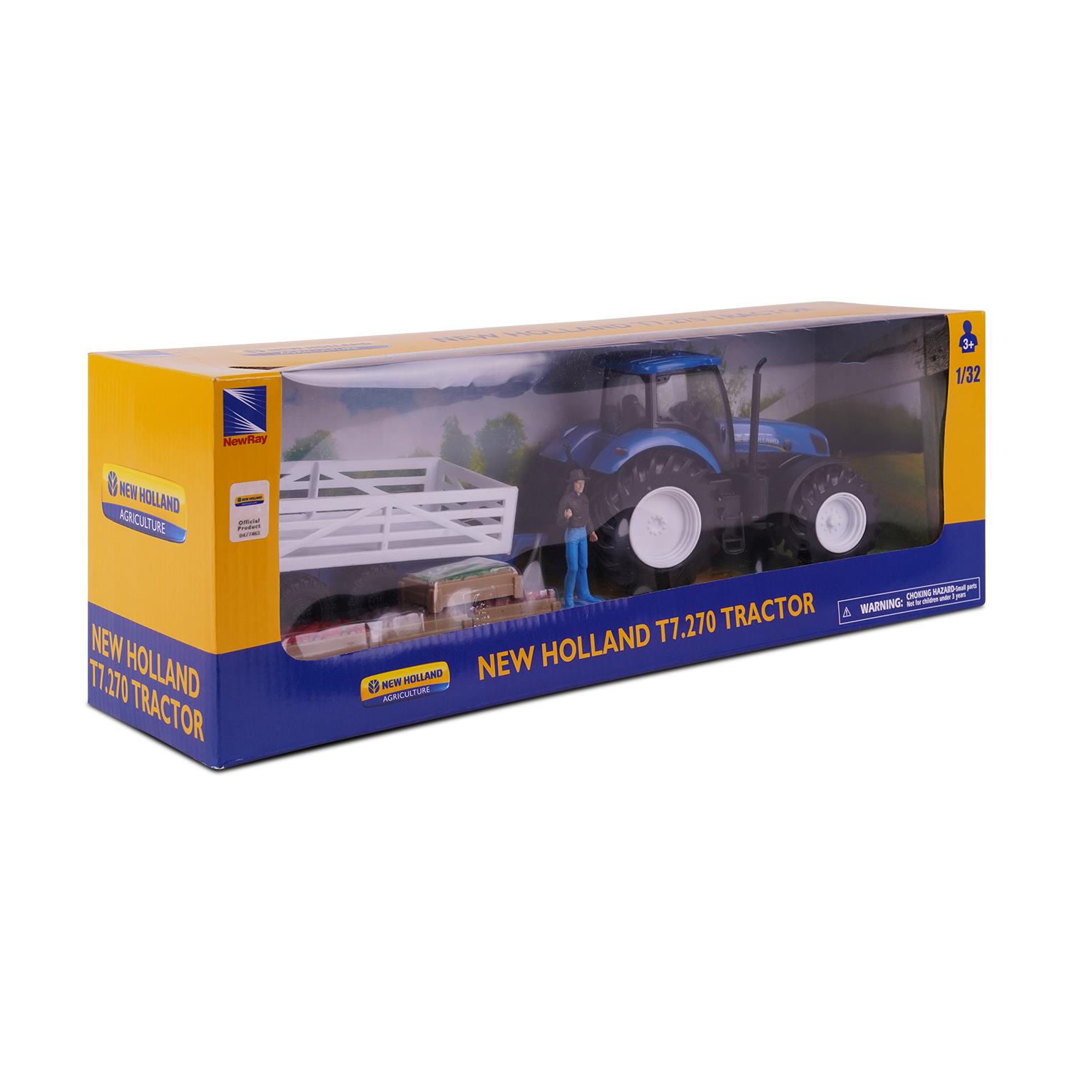 Modell 1:32 Traktor T7 270 mit Anhänger