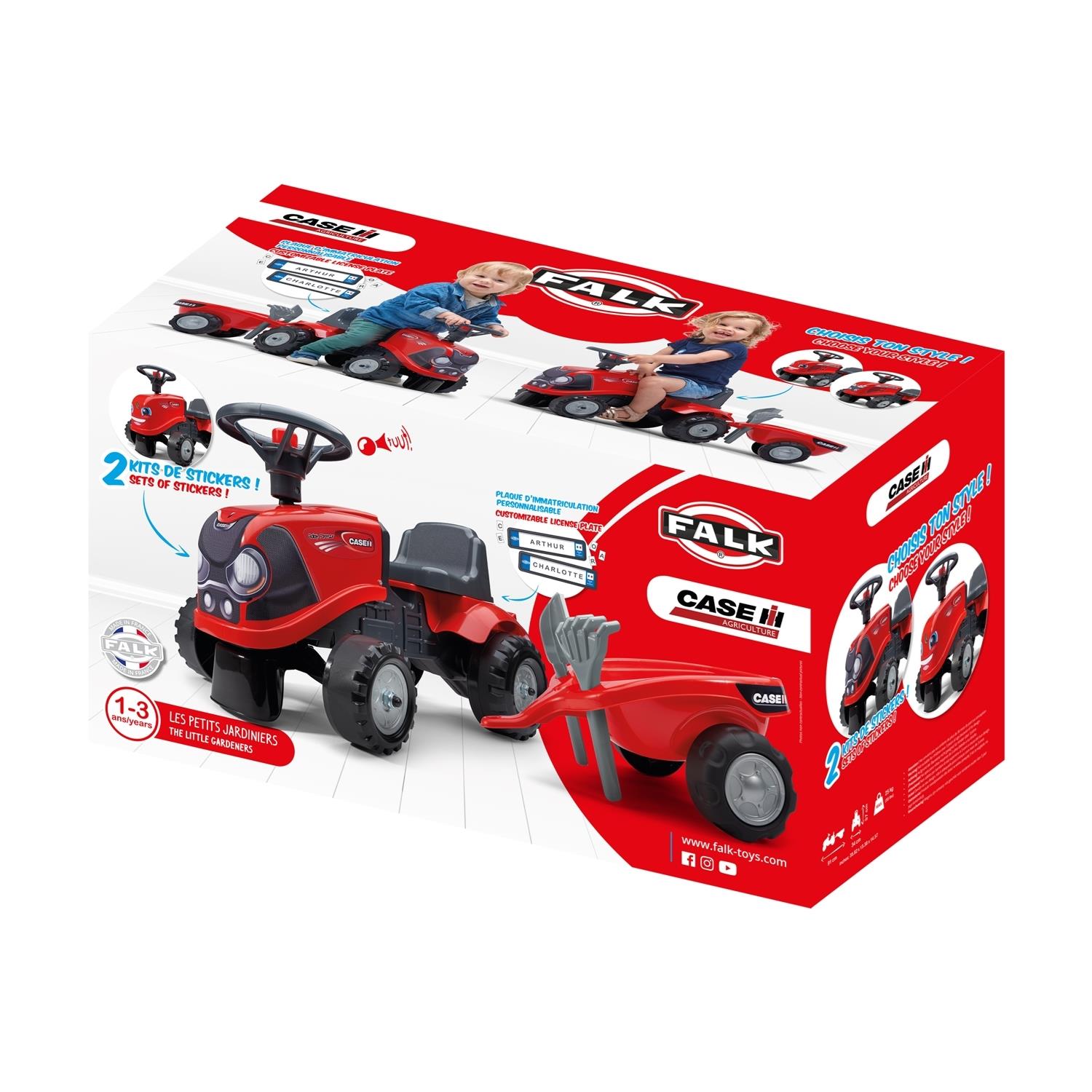 Mini-Aufsitztraktor mit Anhänger