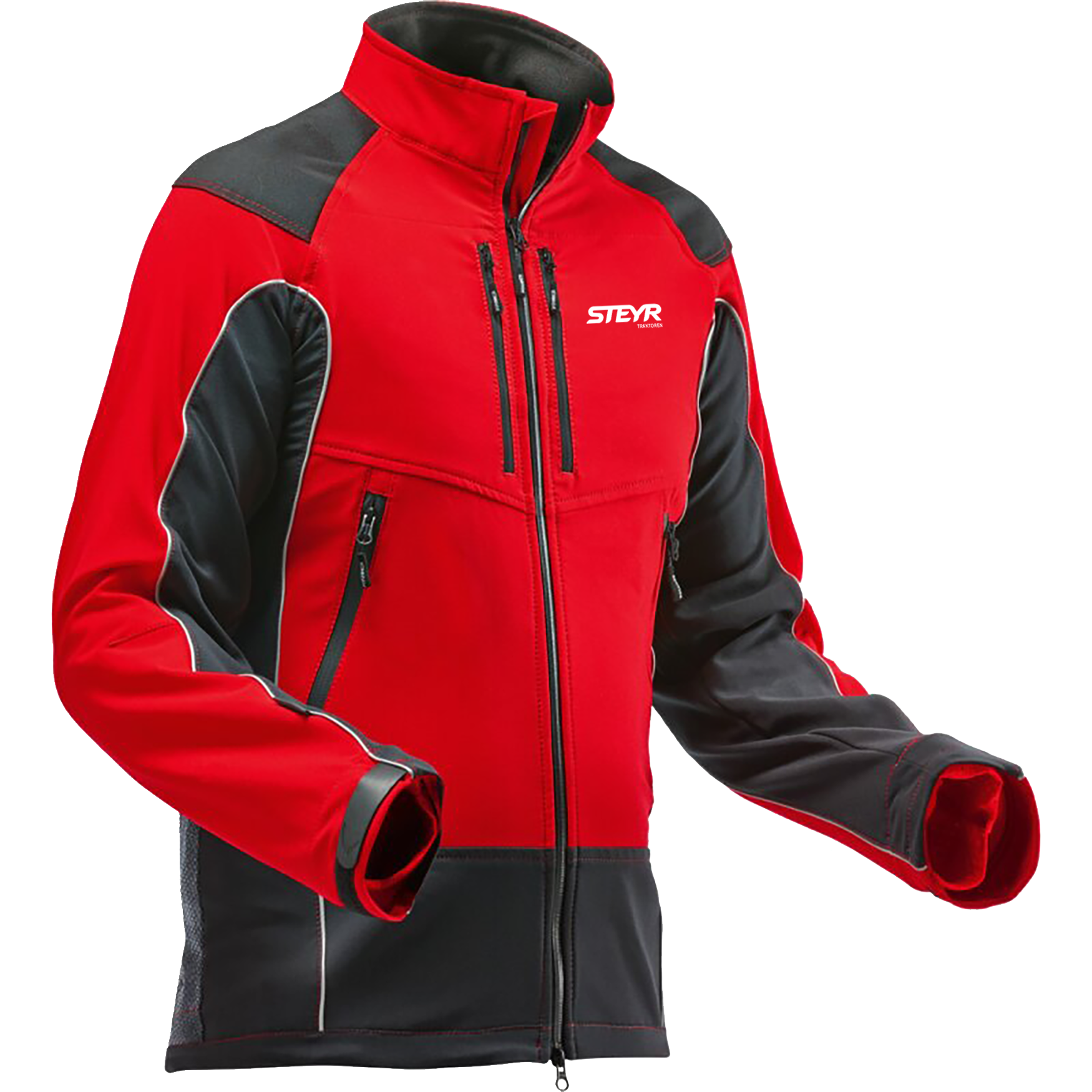 Arboristjacke (Herren), rot-schwarz
