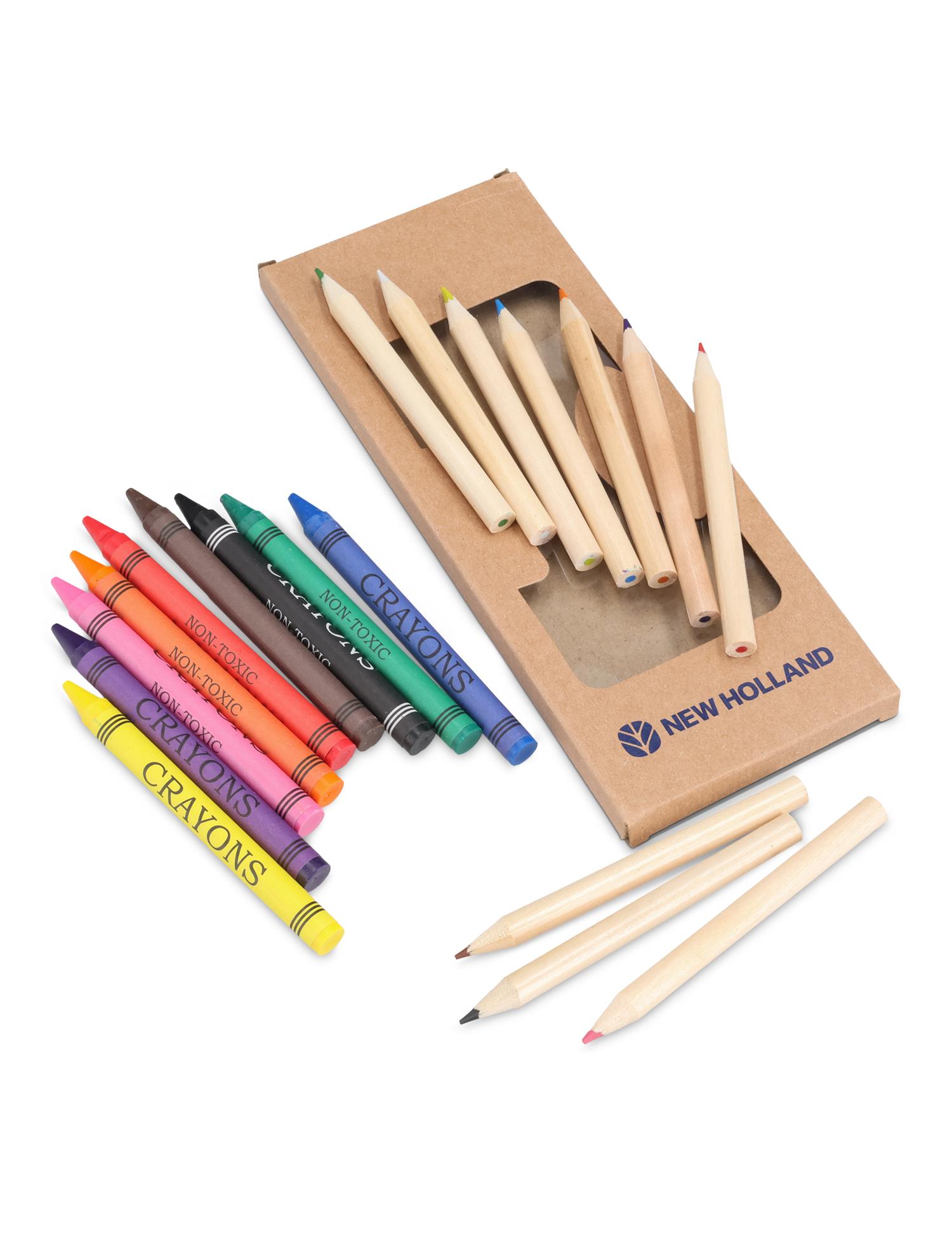 Wachmsal- und Buntstifte Set
