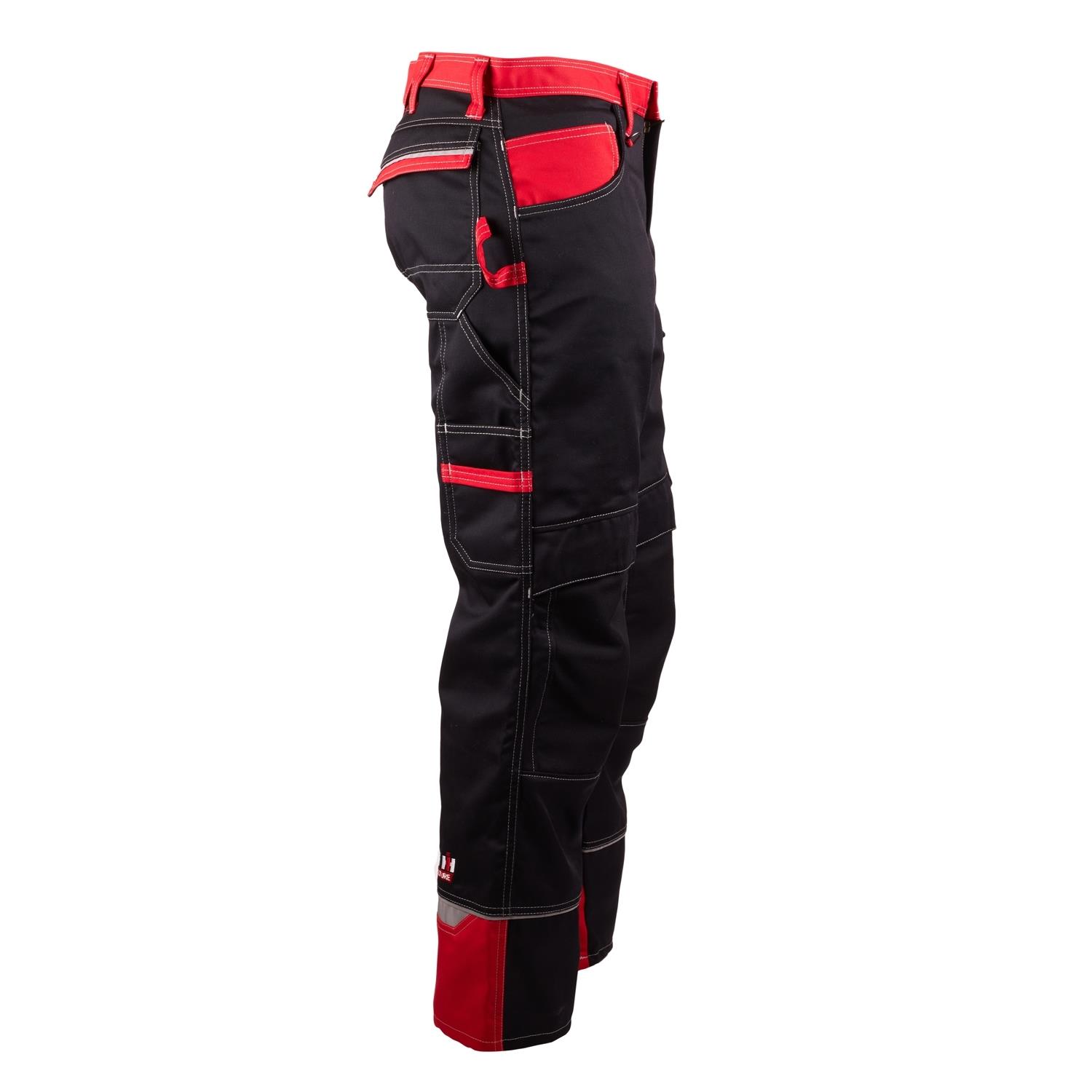 Robuste Arbeitshose, schwarz/rot, (Herren)