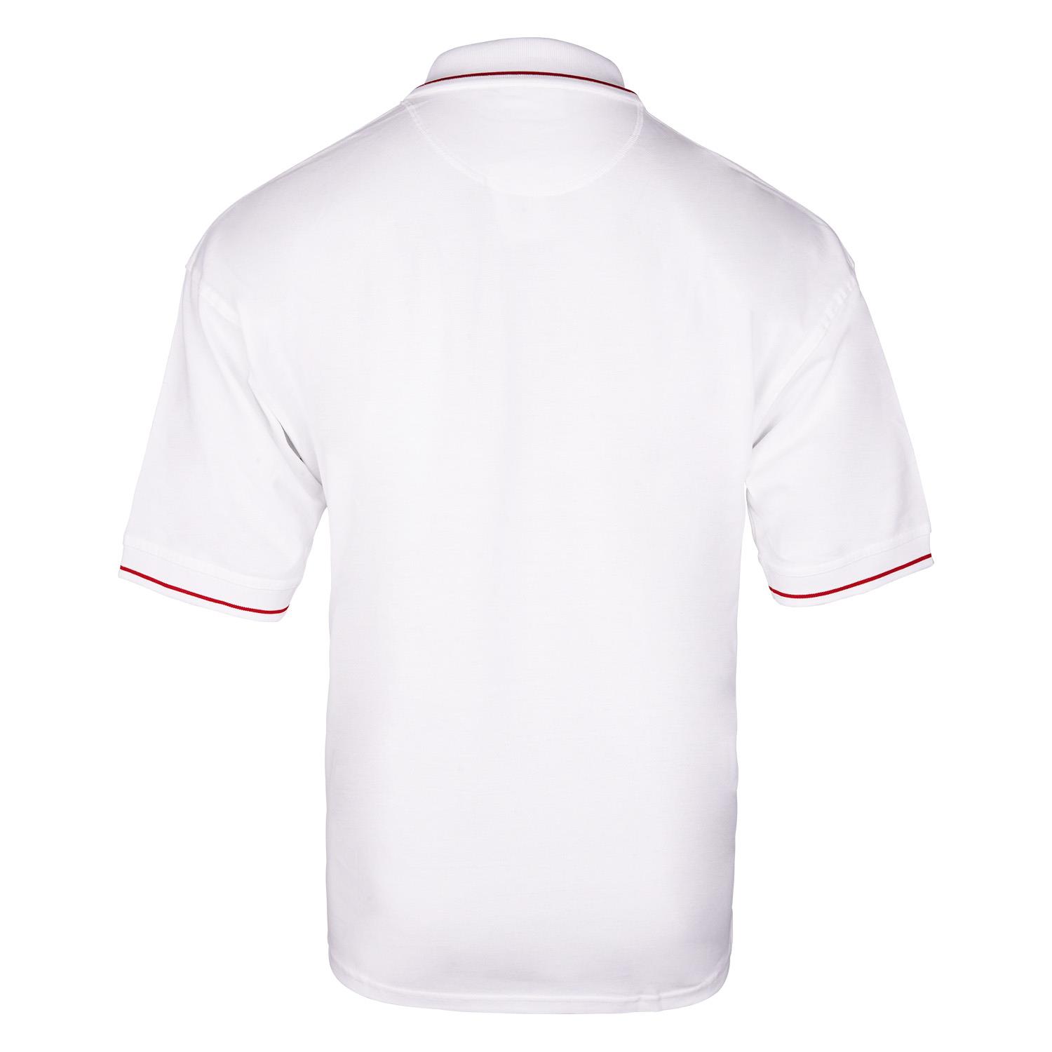 Polo "Kontrast", weiß/rot, (Herren)
