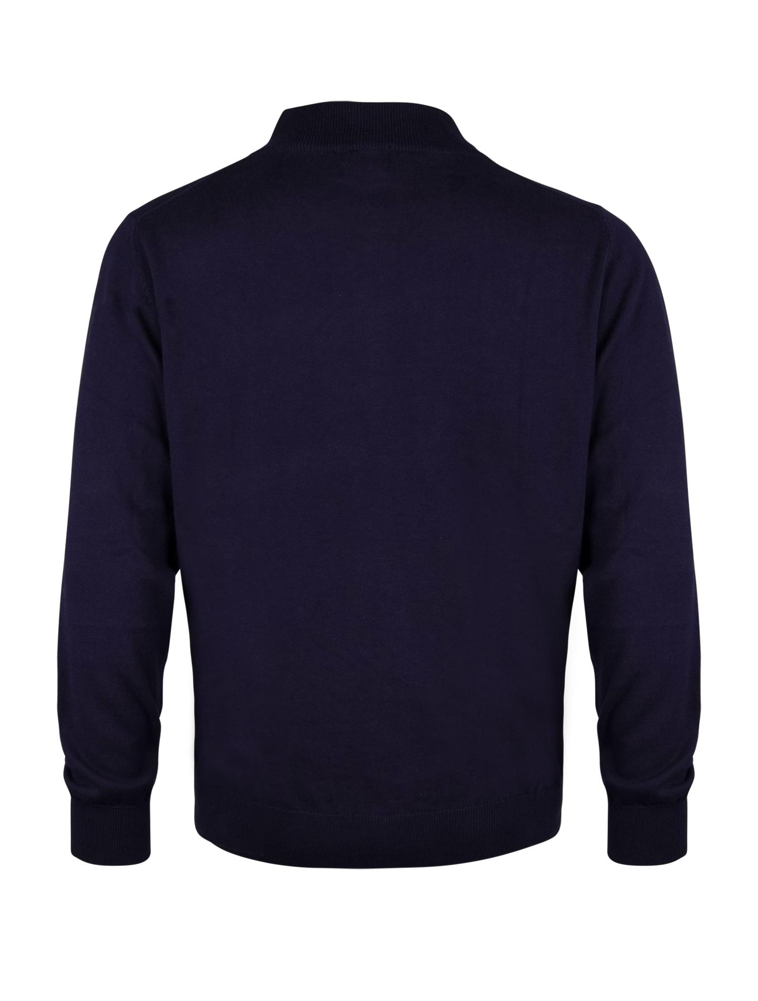 Longsleeve "Half Zip", navy, (Herren).