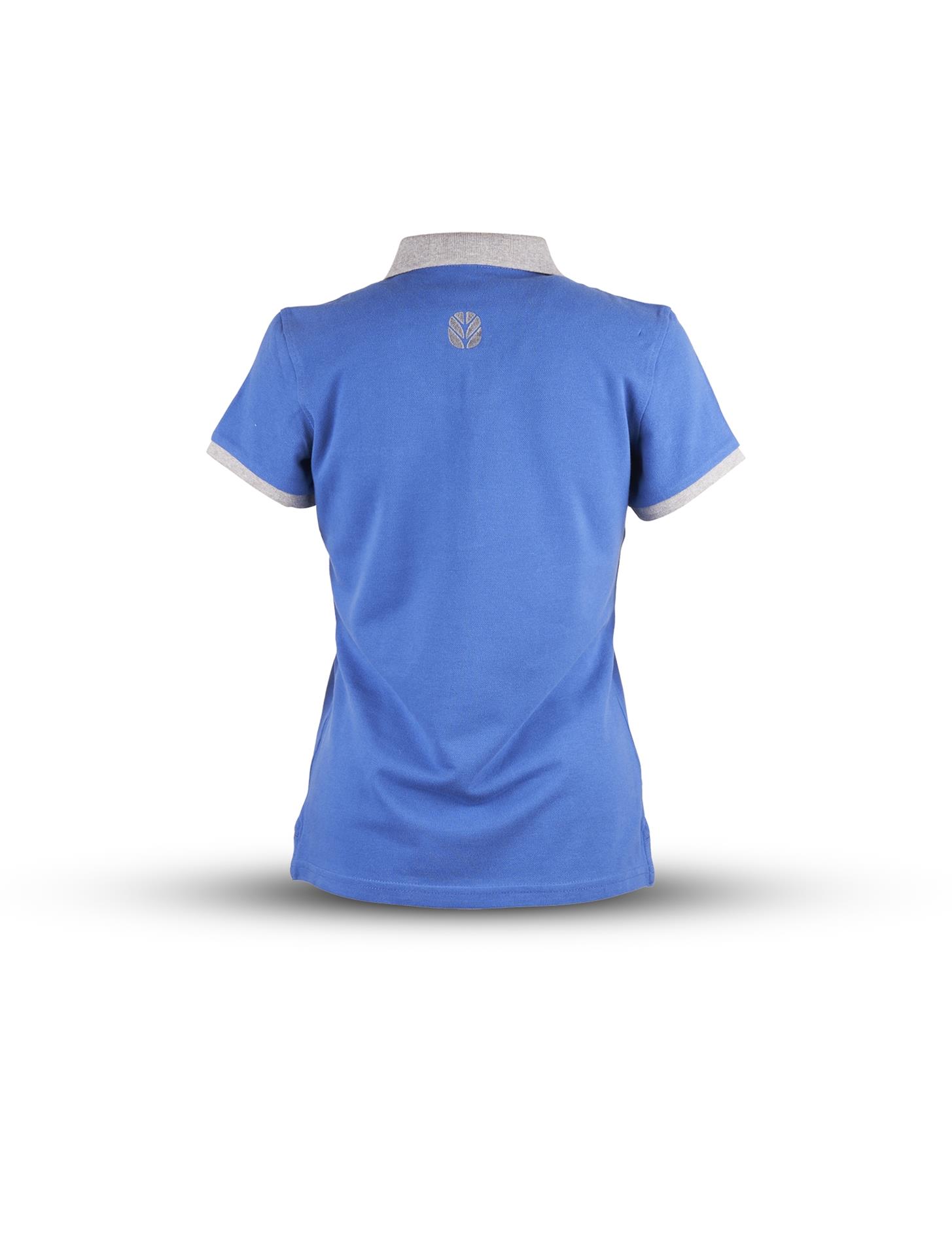 Polo-Shirt, blau/grau (Damen)