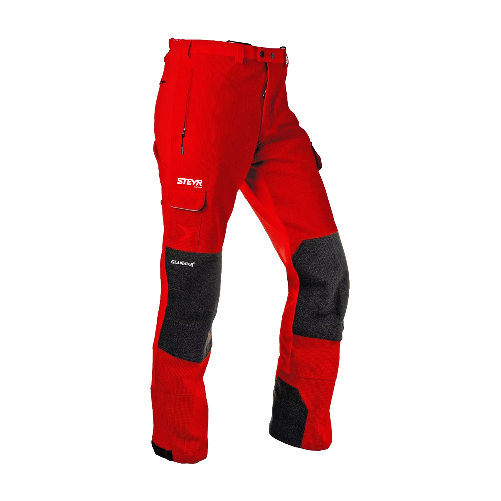 Outdoorhose (Herren), rot-schwarz