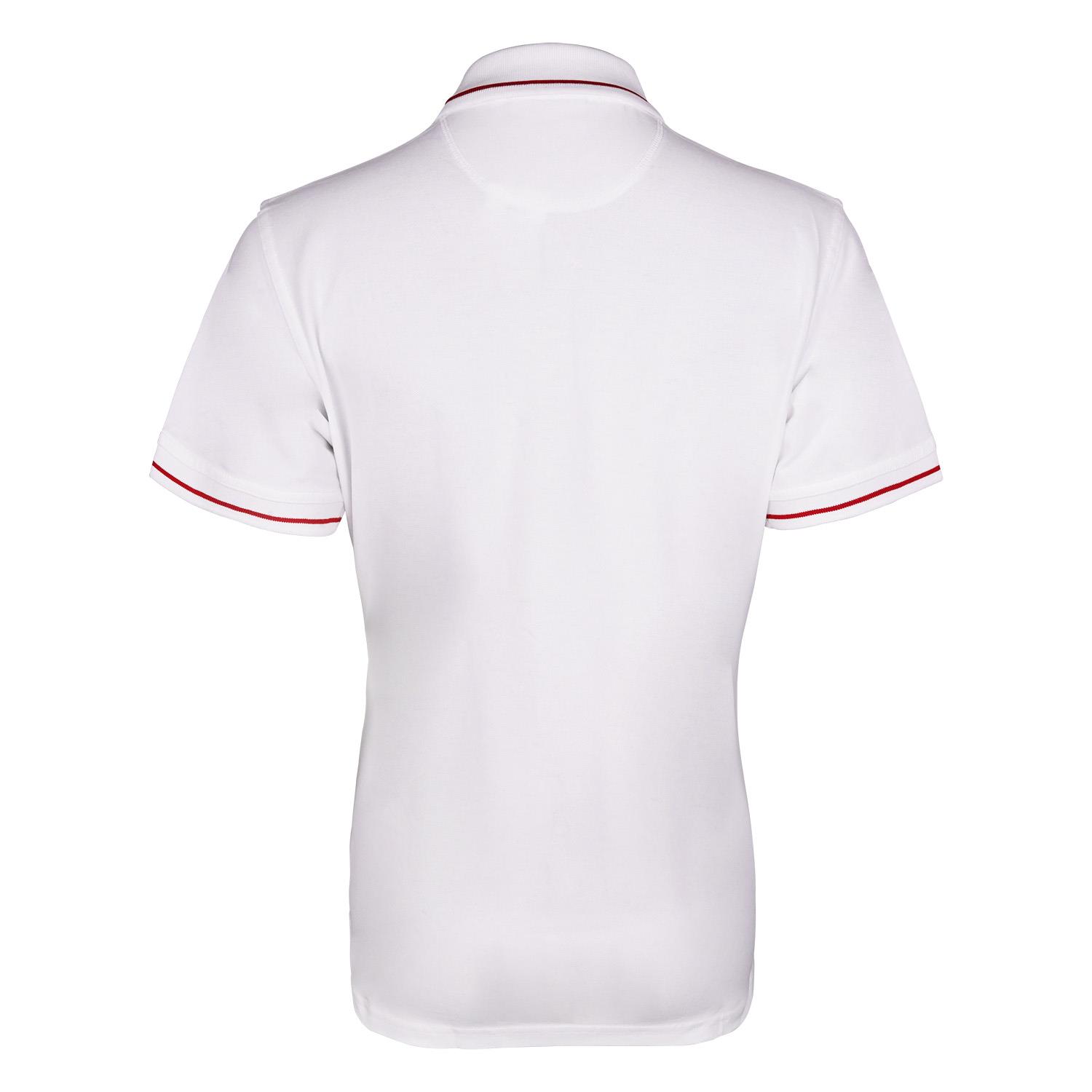 Polo-Shirt "Kontrast", weiß/rot, (Damen)