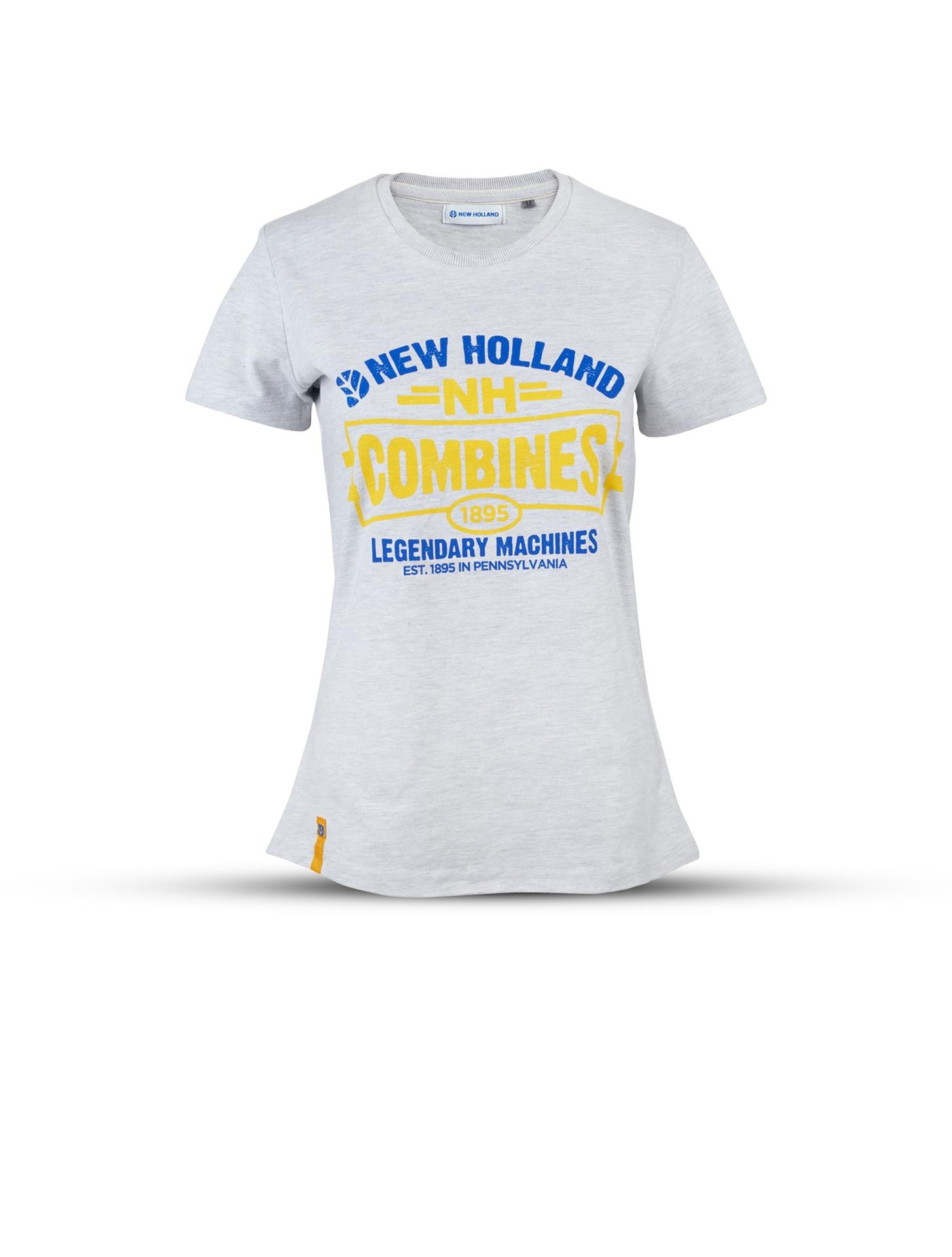 T-Shirt „Mähdrescher“, hellgrau (Damen)